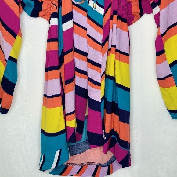 Trina Turk Multicolor Stripe Beach Coverup Size Small - Picture 3 of 13